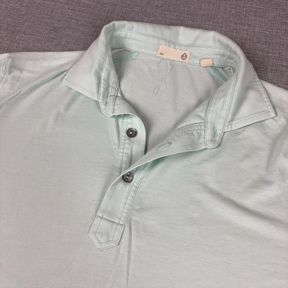 Tasc Performance Polo Shirt Mens M Green Bamboo Jersey Lightweight‎ Short Sleeve